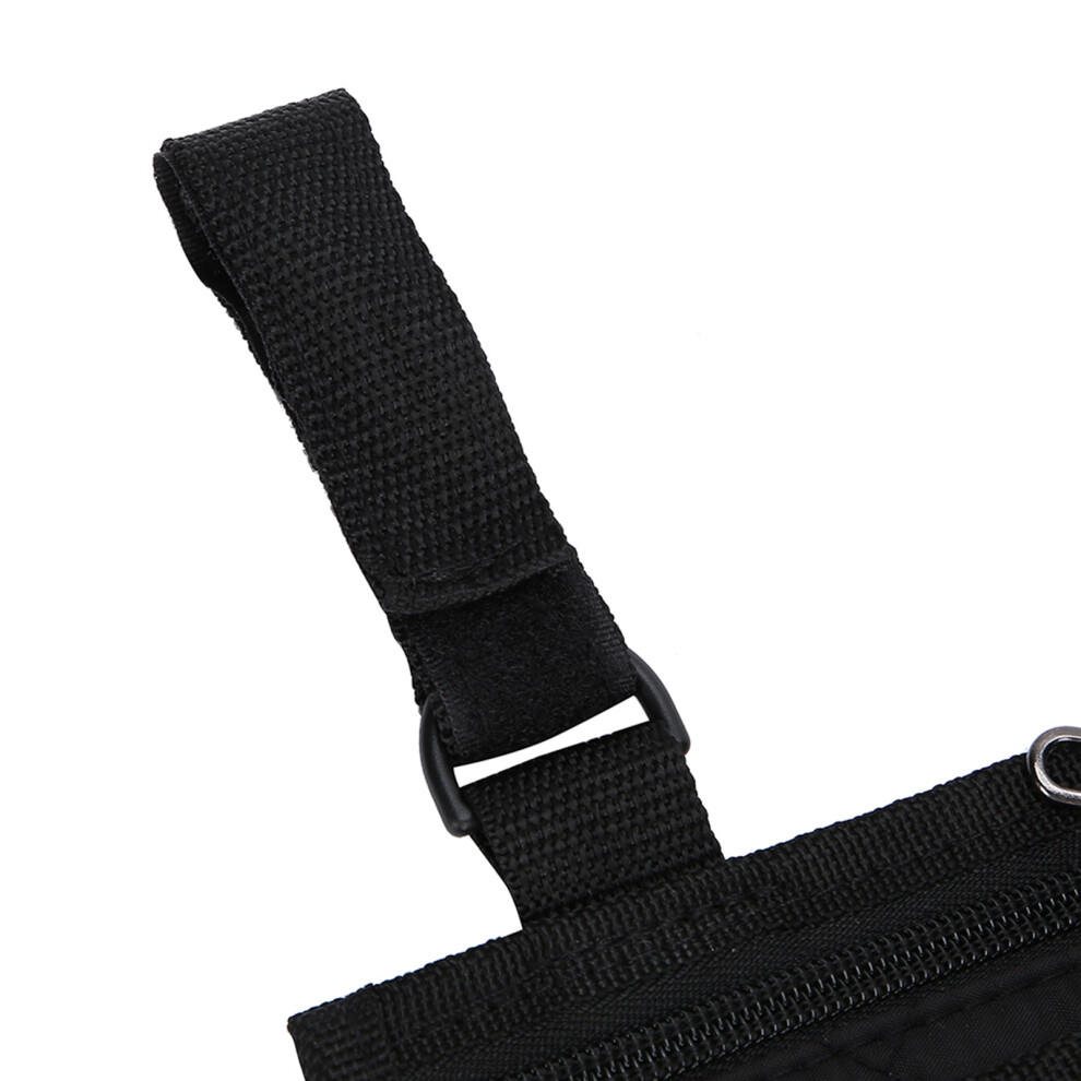 Black Wheelchair Storage Bag Pouch Large Capacity Hanging Organizer For Armrest