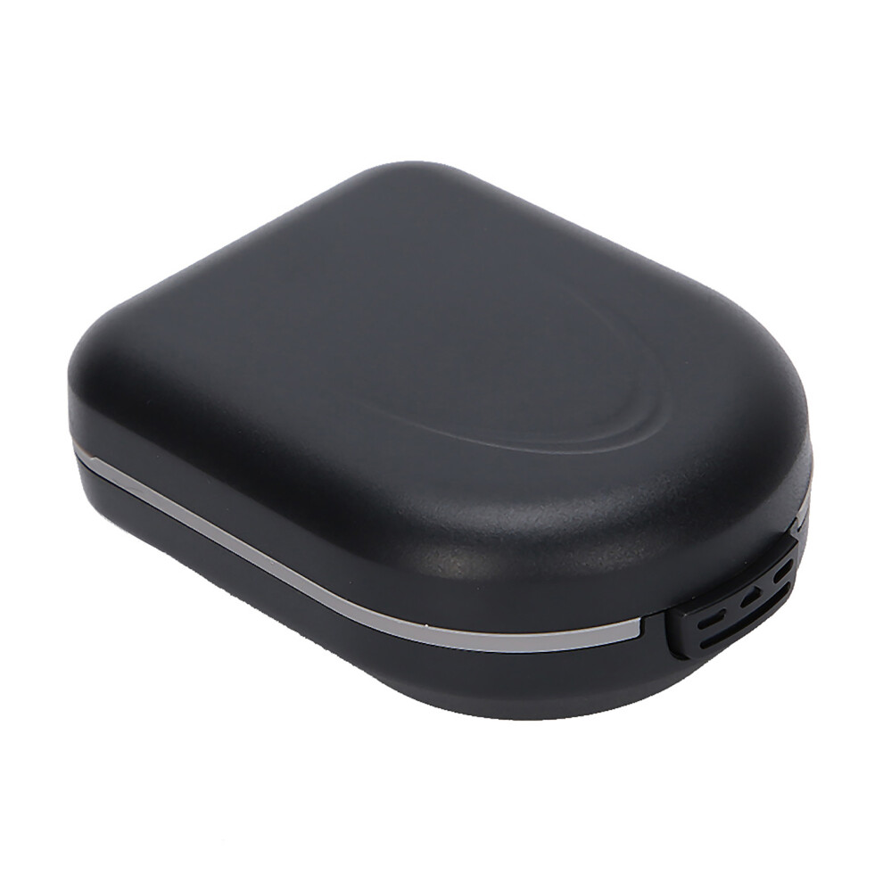 Portable Black Hearing Aid Storage Box - Waterproof and Durable