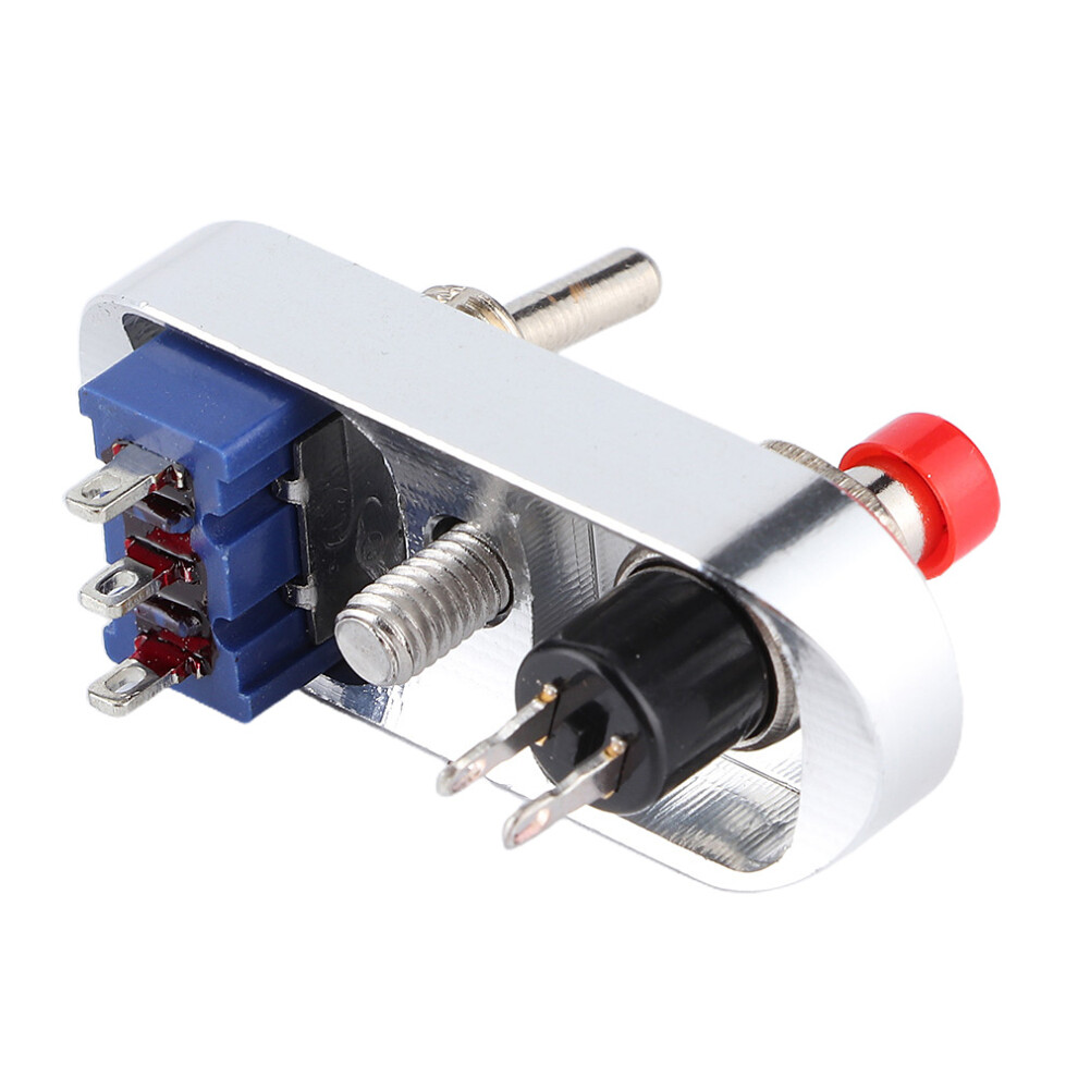 Momentary Push Button Self-Reset Switch 3-Pin, 220V 3A, Aluminum Steel 7661340883741