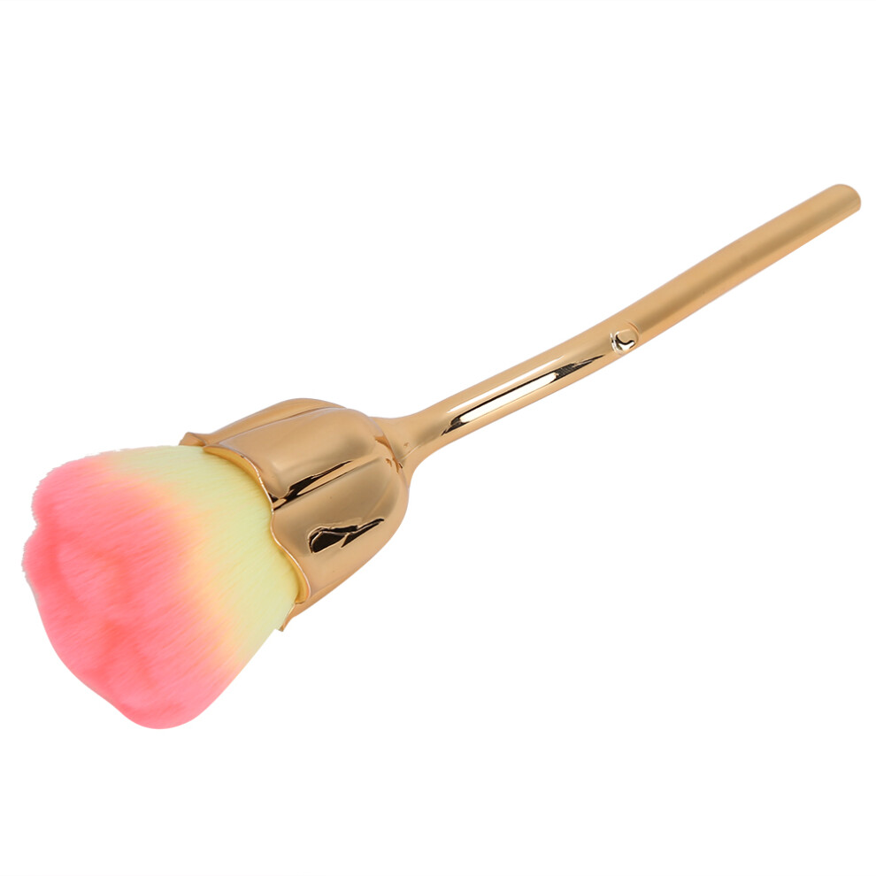 Professional Rose Shaped Nail Dust Removal Brush Portable and Compact