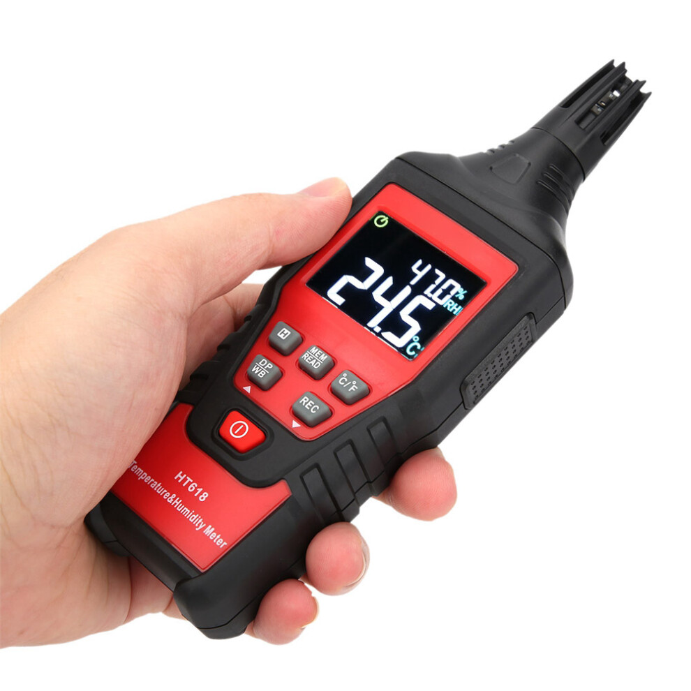 Ht618 Digital Temperature And Humidity Meter High Accuracy Portable Design 7901340886763