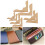 8Pcs Acrylic Wallet Corner Template Set, 40mm-80mm, Flower Pattern 15