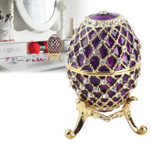 Emailierte Eier Osterdekoration, vergoldete Emaille-Baumwaren, lackierte Metallornamente, Wohnaccessoires