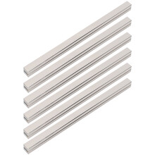 6 Metal Wallet Frames Straight Side Bag Hardware 19cm Silver Finish