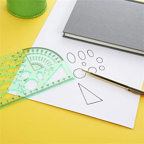 6pcs Green Drawing Templates for Office & School Building Formwork 2