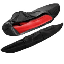 Waterproof Kayak Cover Tarpaulin 10ft Black UV-Resistant Dustproof Canoe Storage Cover for Outdoor Use