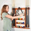 Queue Display Rack Wall-Mounted Pool Table Accessory 8-Hole Corner Stand Wooden Portable Cue Holder Storage 3