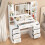 7 Drawer Dressing Table Makeup Desk with LED Mirror Vanity Table White 1