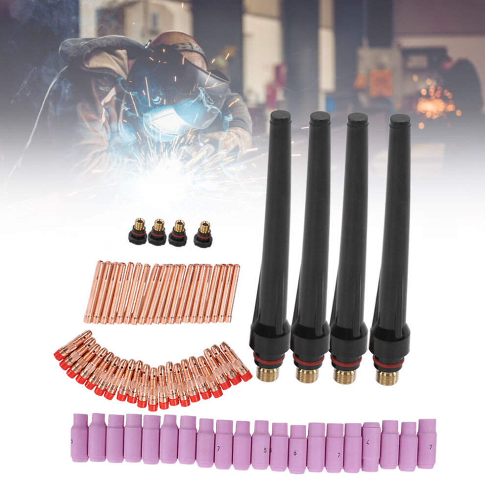 68Pcs Tig Welding Torch Kit With Ceramic Copper Gas Lens & Nozzles 17/18/26 8371340896007