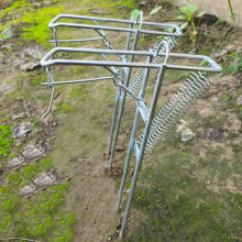 Foldable Stainless Steel Automatic Fishing Rod Holder - 19*5.3*32.5cm