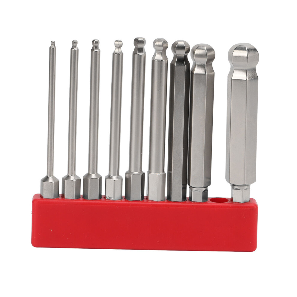 9Pcs 75Mm Magnetic Screwdriver Bit Set Ball Head 9121376606922