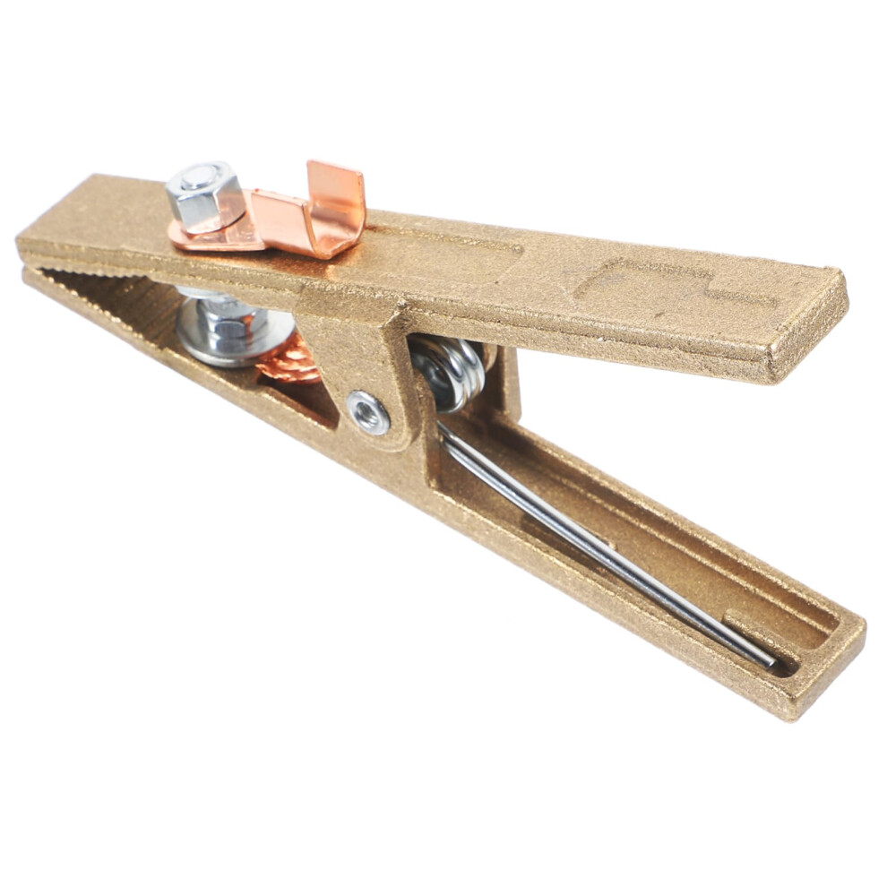 Welding Ground Clamp Copper Electrical Grounding Clamp For Welding Machines High Conductivity Adjustable Strength Gold Finish 6482260637266