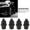 4pcs License Plate Screw 6mm Thread Black Nylon 14