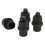 4pcs License Plate Screw 6mm Thread Black Nylon 10