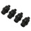 4pcs License Plate Screw 6mm Thread Black Nylon 4