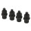 4pcs License Plate Screw 6mm Thread Black Nylon 2