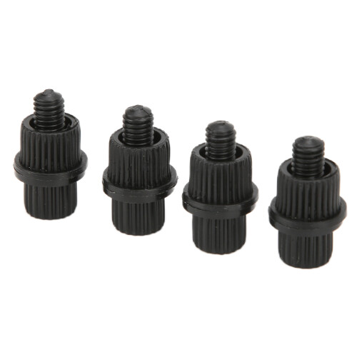 4pcs License Plate Screw 6mm Thread Black Nylon 1