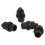 4pcs License Plate Screw 6mm Thread Black Nylon 6