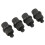 4pcs License Plate Screw 6mm Thread Black Nylon 3