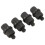 4pcs License Plate Screw 6mm Thread Black Nylon 5