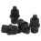 4pcs License Plate Screw 6mm Thread Black Nylon 9