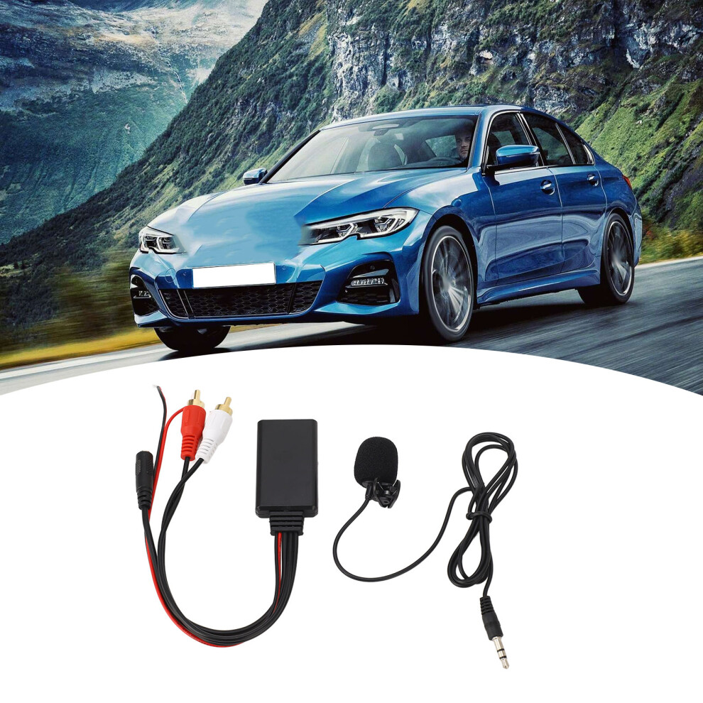 Bluetooth Aux Module 2 Rca Cable Adapter With Hands-Free Mic For Car Radio 6951340901561