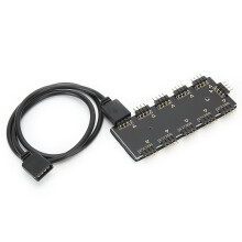 RGB-Hub-Controller 1-10 Ports Metallisches PC-Gehäuse-Lüfter- und CPU-Kühlungs-Hub