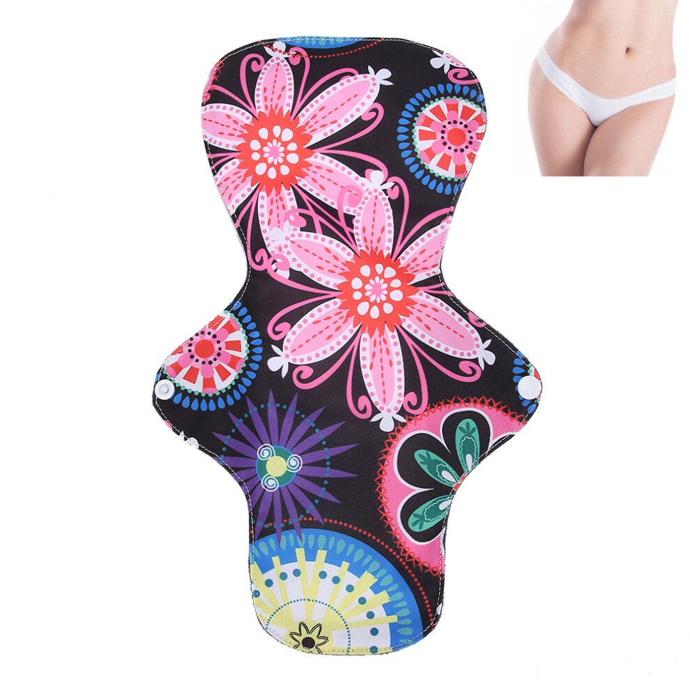 Comfortable 33cm Bamboo Charcoal Reusable Menstrual Pad for Women