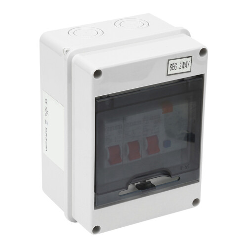 2 Way Caravan Consumer Unit 40A 30mA RCD 2 MCB IP65 Lightweight 2