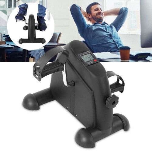 Multifunctional Mini Exercise Bike for Elderly & Office - Black, 40x34x29cm