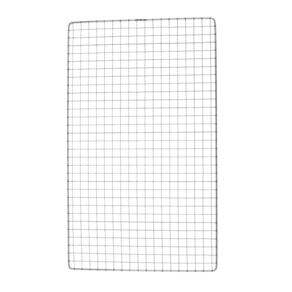 (Silver, 26x44cm) Barbecue Wire Mesh Stainless Steel BBQ Grill Mat 19 x 44cm-image-OPC-PJM8T2X-NEW