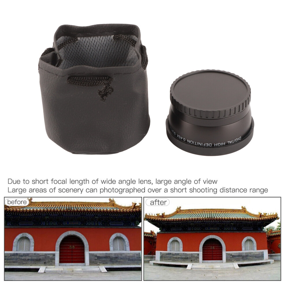 Jsrâ1151 58Mm 0.45X Wide Angle Macro Lens Fit For All 58Mm Camera Lenses 3561340908397