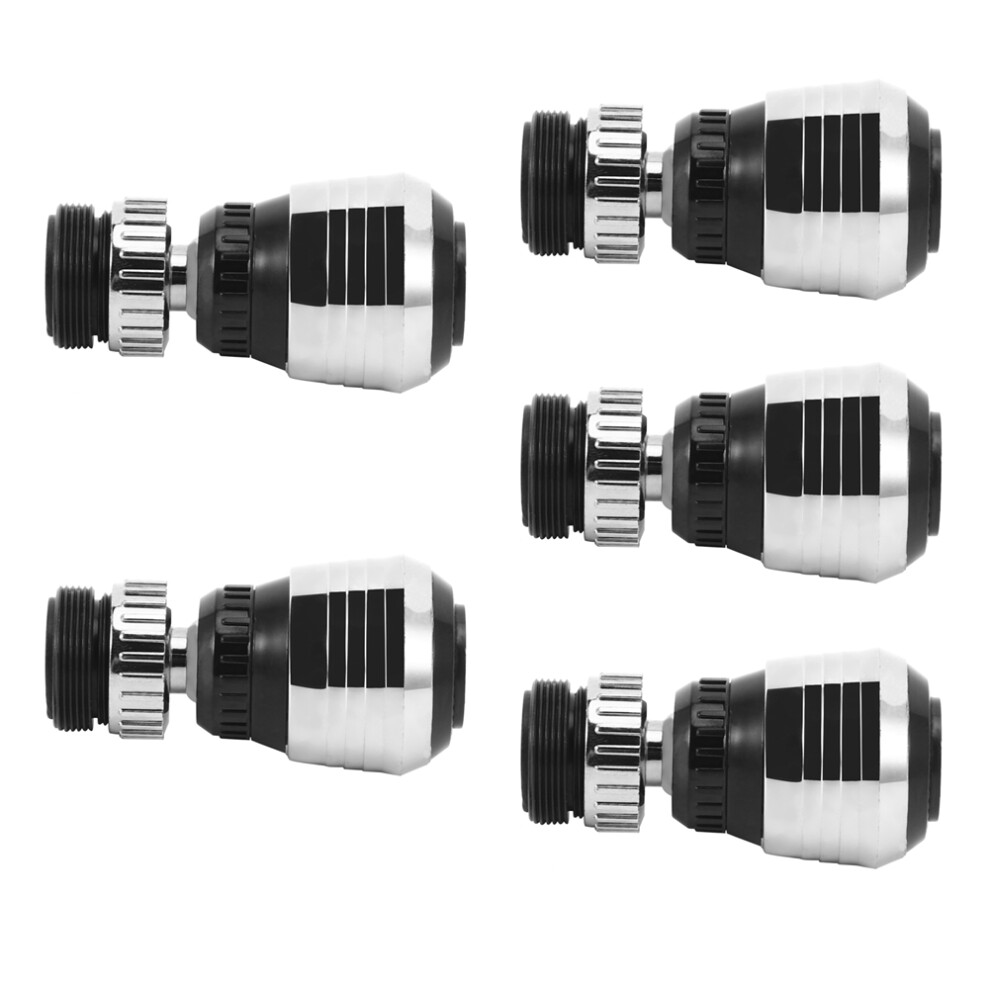 5Pcs 360 Rotating Faucet Filter Nozzle, 0.3 Aeration, Black 8071340910368