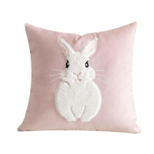 Pillow Covers 2 Pieces Pink Rabbit Kids Room Pillow Covers for Sofa Nightstand Living Room Decoration 40x40 cm