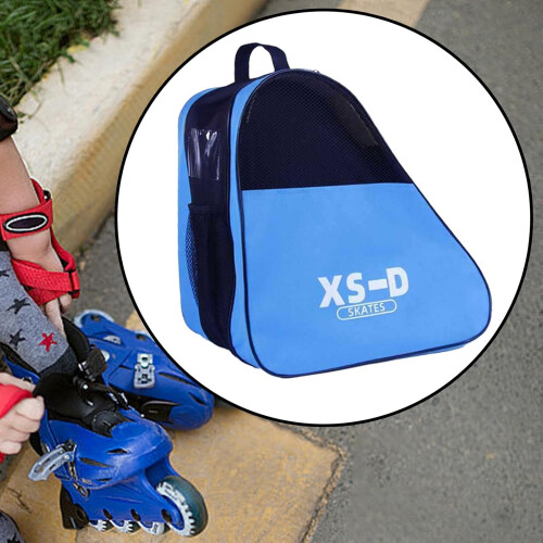 Carry Bag for Inline Skates and Figure Skates with Handle, Blue, Durable Material, Adjustable Size, Multi-Functional Design 1