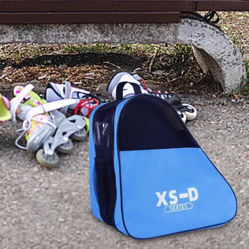 Carry Bag for Inline Skates and Figure Skates with Handle, Blue, Durable Material, Adjustable Size, Multi-Functional Design 2