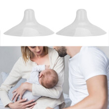 Thin & Curved Silicone Nipple Shields - 2pcs for Safe Baby Feeding