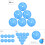 50pcs Solid Color Hollow Air Flow Golf Practice 8