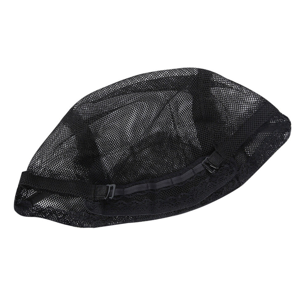Unisex Black Elastic Dome Wig Cap With Adjustable Strap For Making Wigs