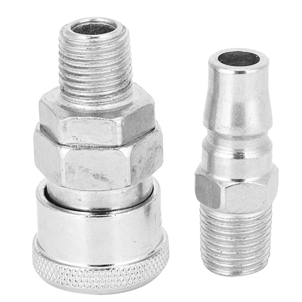 10Pcs Stainless Steel Air Compressor Connectors, Quick Release, Male/Female 8481340927233