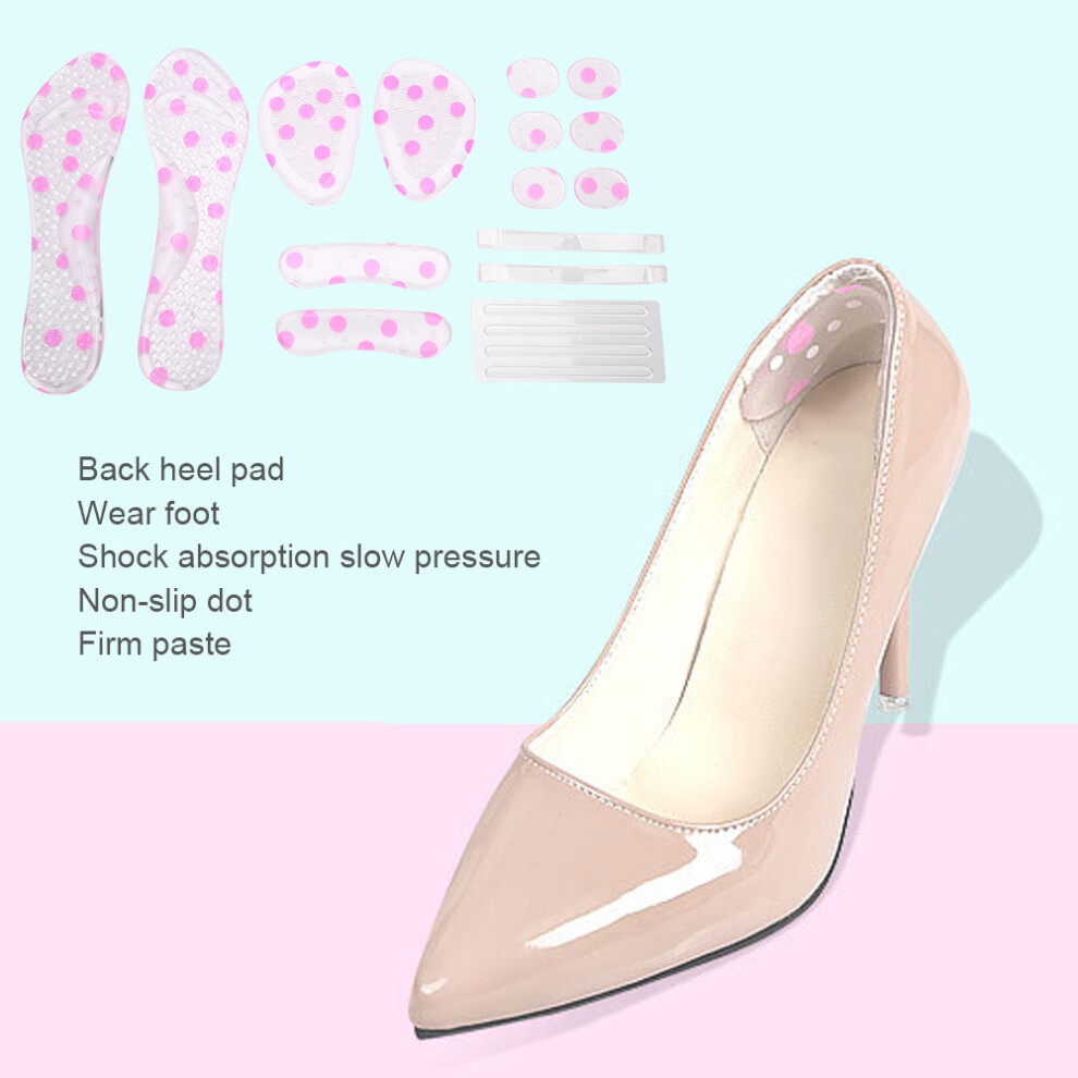 Comfort Gel Heel Cushion Set Shoe Insole Forefoot Foot Care Protector