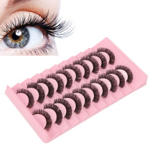 10 Paare Falsche Wimpern Set DD Curl Wispy Fluffy Wiederverwendbar 3D Mehrschichtiges Fake-Augen Make-up Cosplay Typ 1