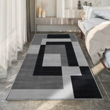(120cm x 170cm (4ft x 5ft 6")- Small Area Living Room Bedroom Rug , Milo Black Grey) Non Slip Modern Rugs Area Carpet Runner Door Mats