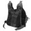 Black Polyester Fishing Vest with Adjustable Straps & Multiple Pockets, Free Size 12