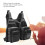 Black Polyester Fishing Vest with Adjustable Straps & Multiple Pockets, Free Size 10