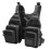 Black Polyester Fishing Vest with Adjustable Straps & Multiple Pockets, Free Size 14