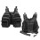 Black Polyester Fishing Vest with Adjustable Straps & Multiple Pockets, Free Size 16