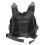 Black Polyester Fishing Vest with Adjustable Straps & Multiple Pockets, Free Size 9