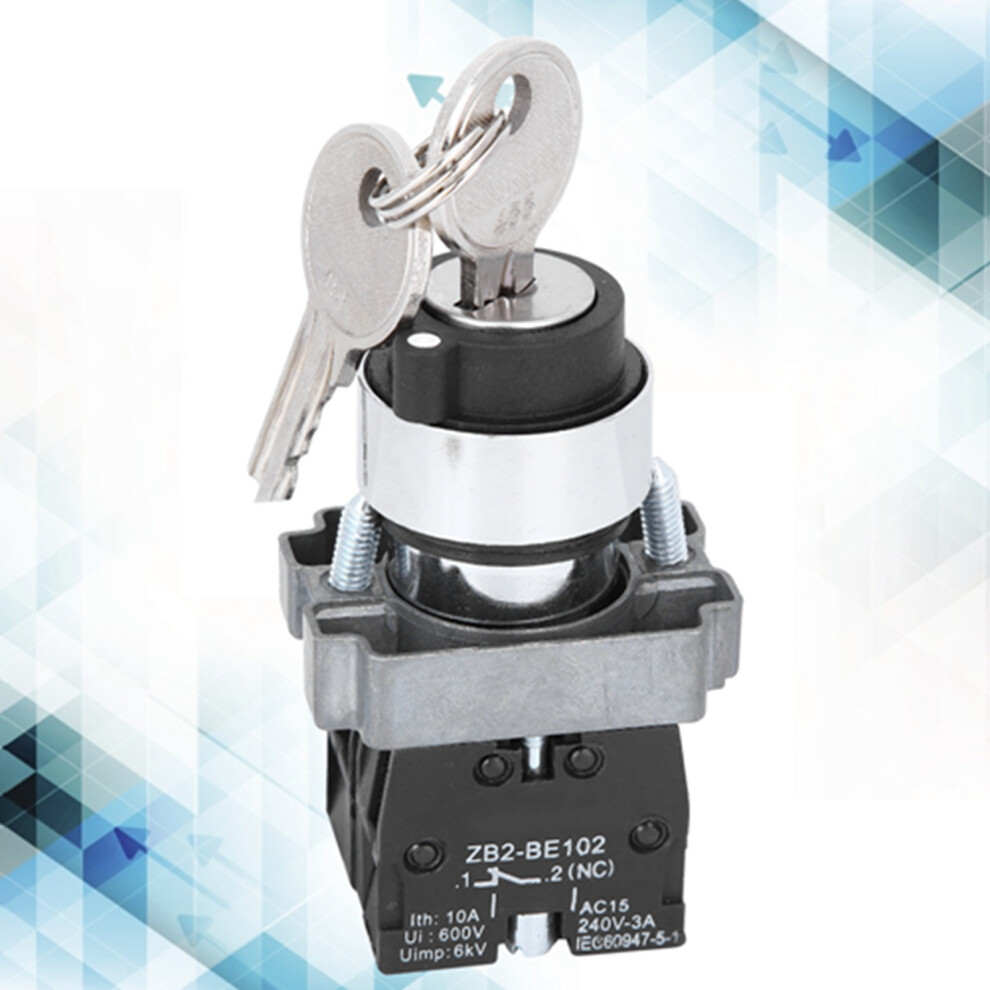 Zb2-Be102 Lock Switch 2 Positions Silver Contact 22Mm Mounting Hole 9391340930111