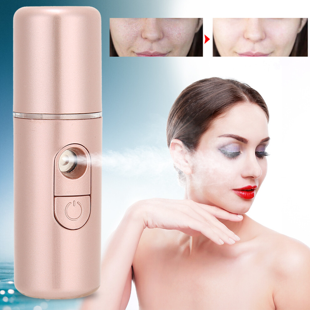 USB Nano Mist Sprayer Rose Gold for Anti-Wrinkle & Hydration Care